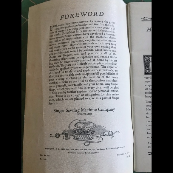 Vintage 1920s Singer Sewing Mschine booklet, very clean! - Picture 3 of 9